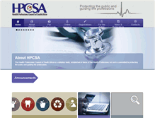 Tablet Screenshot of hpcsa.co.za